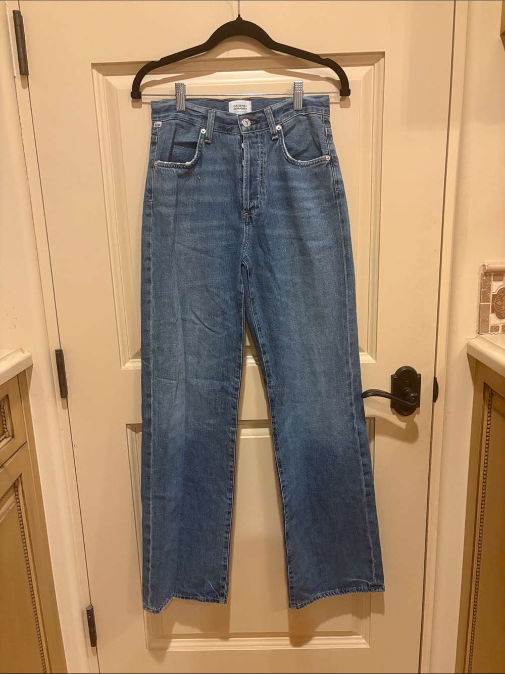 Citizens Of Humanity Vintage Medium-Blue Straight Jeans